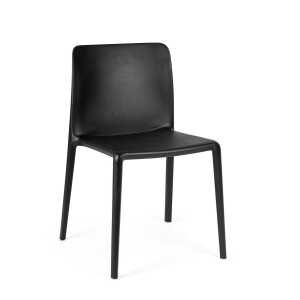 Set 4 scaune polipropilena negru Chloris 50.5x42x82 cm