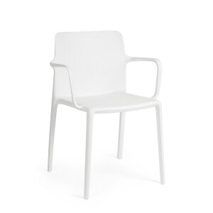 Set 4 scaune polipropilena alba Chloris 50.5x56x80 cm