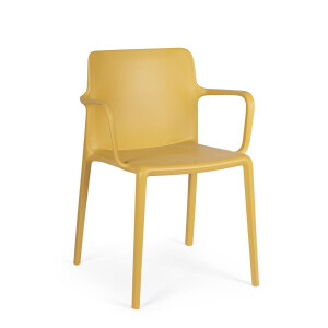 Set 4 scaune polipropilena ocru Chloris 50.5x56x80 cm