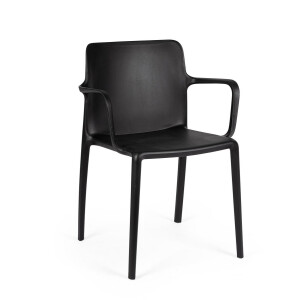 Set 4 scaune polipropilena neagra Chloris 50.5x56x80 cm