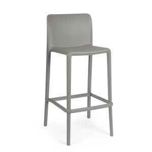 Set 4 scaune bar polipropilena gri Chloris 48x44x102 cm