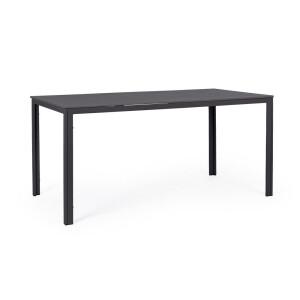 Masa gradina, terasa otel gri charcoal Sarita 156x78x74h