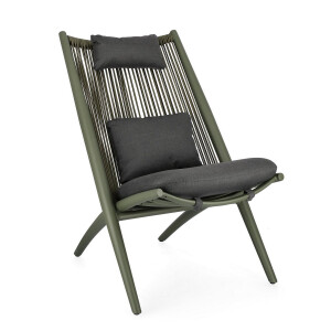 Set 2 fotolii verde gri antracit Aloha 66x84x98 cm