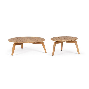 Set 2 masute lemn natur Eularia 60x35 cm, 80x30 cm