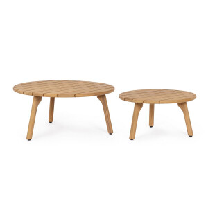 Set 2 masute lemn natur Garita 60x35.5 cm, 80x30.5 cm