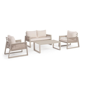 Set mobilier gradina Peyote 130x78x76.5 cm, 71x78x76.5 cm, 110x60x40 cm