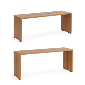 Set 2 masute aluminiu maro Piper 98x30.5x37.5 cm, 104x30.5x42.5 cm