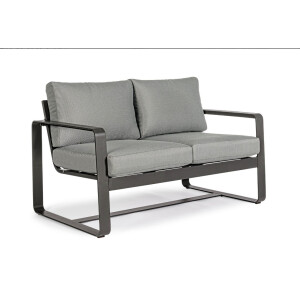 Canapea aluminiu textil gri charcoal Merrigan 134x78x84h
