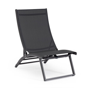 Set 2 fotolii gradina recliner gri antracit Taylor 53x166.5x90 cm