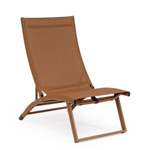 Set 2 fotolii gradina recliner maro pecan Taylor 53x166.5x90 cm