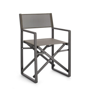 Set 2 scaune gradina gri antracit Konnor 55x50.5x84.5 cm