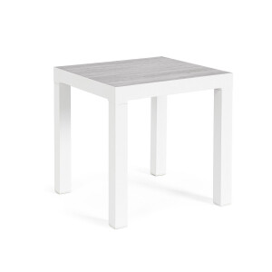 Masuta aluminiu alb ceramica gri  Kledi 50x50x46 cm