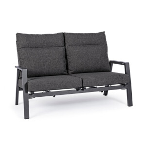 Canapea recliner aluminiu textil gri charcoal Kledi 152x81x98h