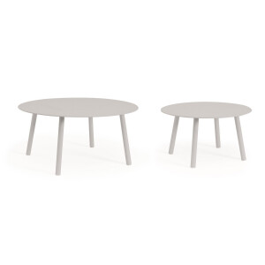 Set 2 masute aluminiu gri antracit Aminta 60x34 cm; 80x38.5 cm