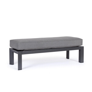Banca aluminiu textil gri antracit Hendrix 120x45x41 cm