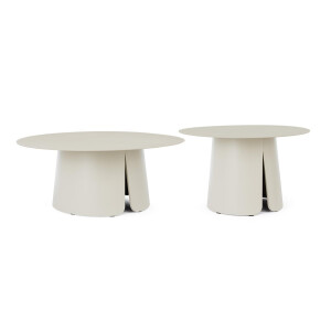 Set 2 masute aluminiu alb pelican Bryan 70x42 cm, 90x36 cm