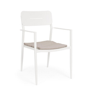 Set 4 scaune alb natur Nebula 55.5x58x85.5 cm