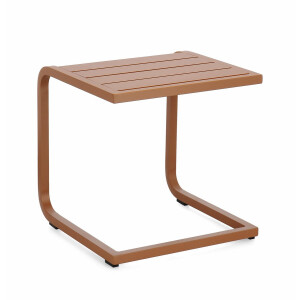 Set 2 masute gradina aluminiu maro pecan Taylor 40x40x41 cm