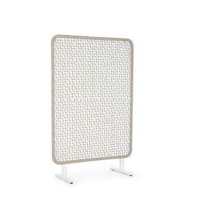 Paravan decorativ otel alb franghie gri Babilo 120x50x180h