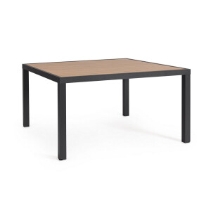 Masa aluminiu gri antracit maro Hilija 136x136x75 cm