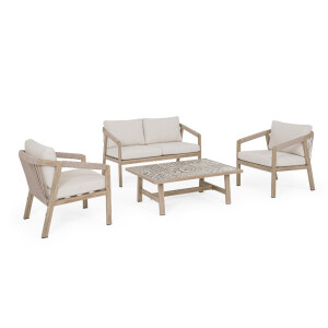 Set mobilier gradina, terasa Kalimera Timber 106x73x38 cm, 64x73x78 cm, 122x73x78 cm