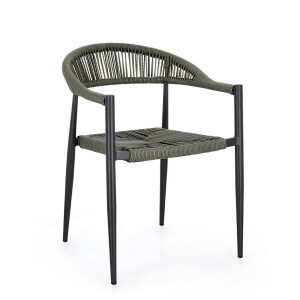 Set 4 scaune gri antracit verde Jandia 56x60x78 cm