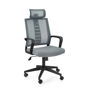 Scaun birou negru gri Roman 62x55.5x114.5/124.5 cm