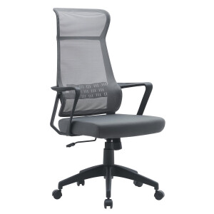 Scaun birou negru gri Hoboken 59x65x121 cm