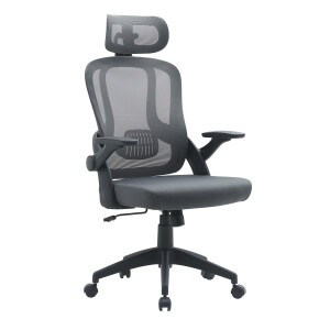 Scaun birou negru gri Riverside 62.5x65x128 cm