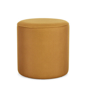 Taburet mdf textil galben mustar Oleysa 42x43 cm