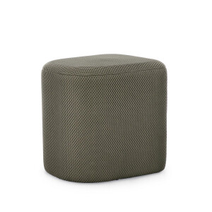Taburet MDF textil verde Darya 43.5x37x42 cm