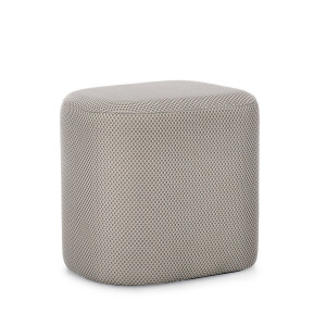 Taburet MDF textil gri Darya 43.5x37x42 cm