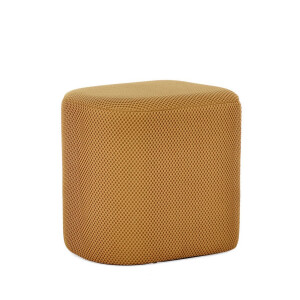 Taburet MDF textil galben mustar Darya 43.5x37x42 cm