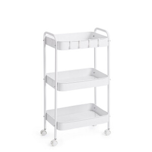 Carucior servire otel alb Leiky 41x29.5x77 cm