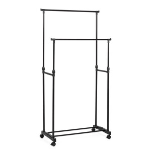 Suport haine otel negru Roald 80x42x90x160h
