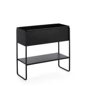 Suport flori otel negru Madelyn 45x18x44 cm