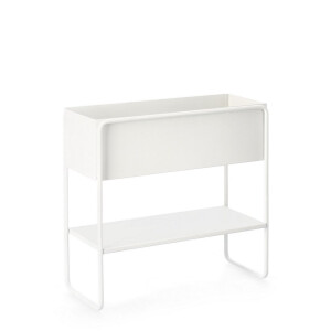 Suport flori otel alb Madelyn 45x18x44 cm