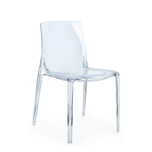 Set 4 scaune policarbonat transparent Adele 50x54x82 cm