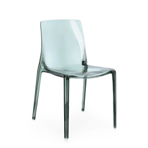 Set 4 scaune policarbonat transparent verde menta Adele 50x54x82 cm