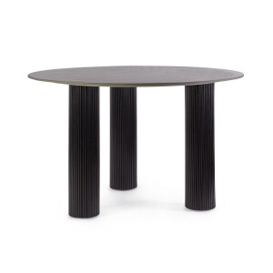 Masa rotunda mdf portelan negru Bamira 120x76 cm