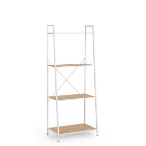 Raft otel alb mdf natur Haldor 60,5x36x150h