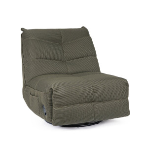Fotoliu recliner otel negru textil verde inchis Gitta 88.5x107x93.5 cm