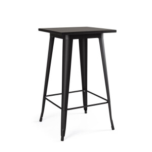 Masa bar otel negru Minnesota 60x60x103h