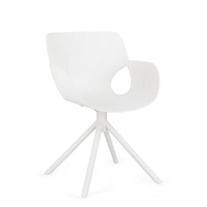 Scaun plastic otel alb Lennon 57x60x82.5h