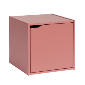 Raft lemn mdf roz Cube 35x35x35 cm