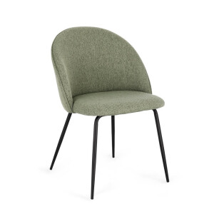 Set 4 scaune negru verde Tanya 51x54x77h