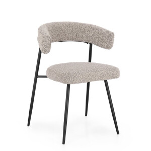 Set 4 scaune negru smoke Amaia 59x53x80h