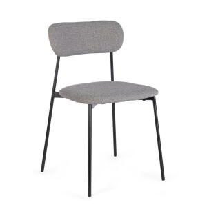 Set 4 scaune negru gri Inka 45x49x78h