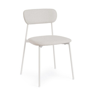 Set 4 scaune albe Inka 45x49x78h
