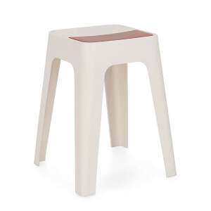 Taburet polipropilena alba maro Hobbit 36.5x36.5x46.5 cm